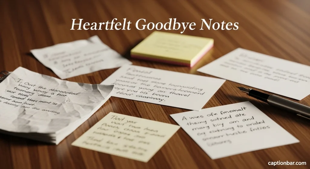 Heartfelt Goodbye Notes