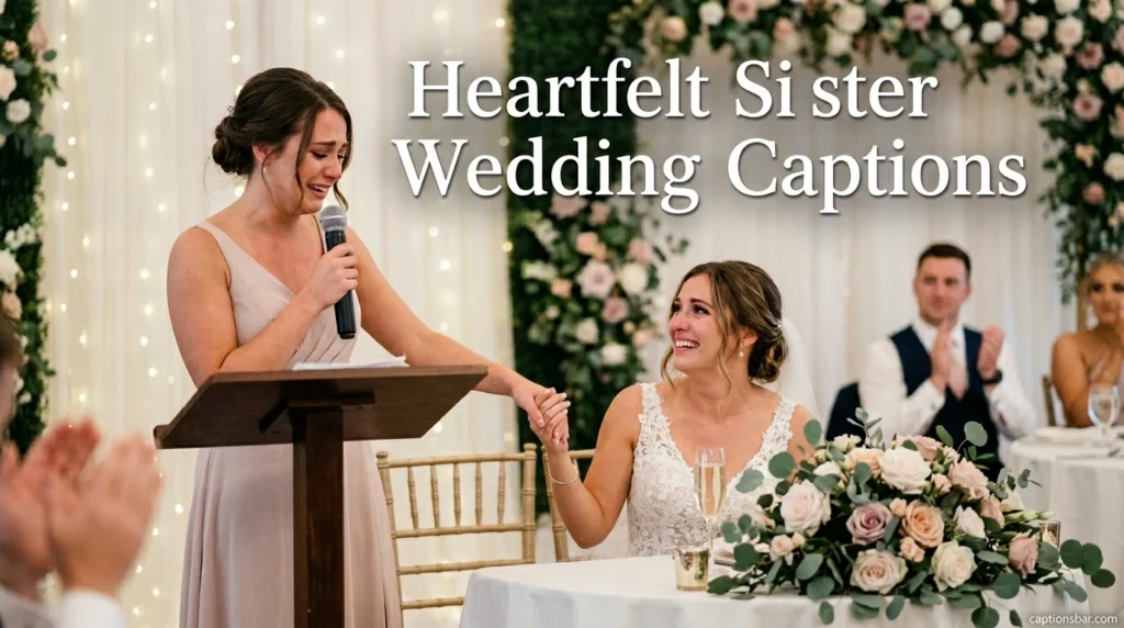 Heartfelt Sister Wedding Captions