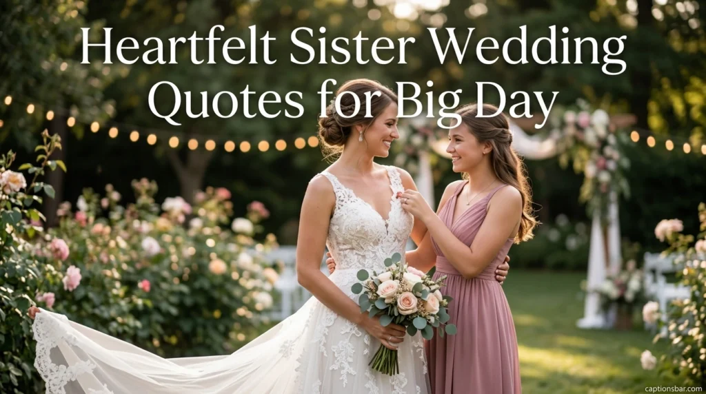 Heartfelt Sister Wedding Quotes for Big Day