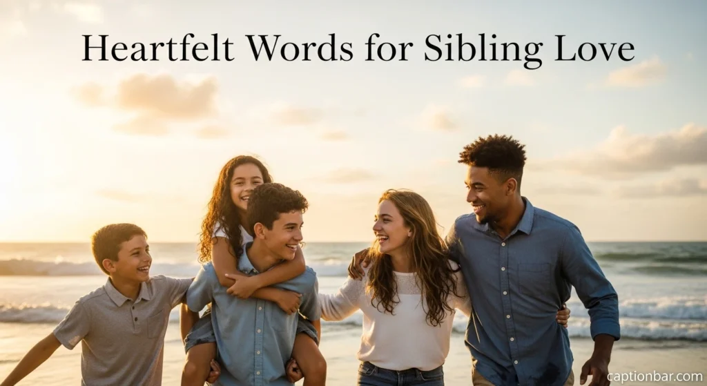 Heartfelt Words for Sibling Love