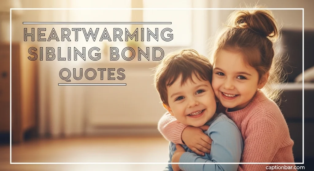 Heartwarming Sibling Bond Quotes