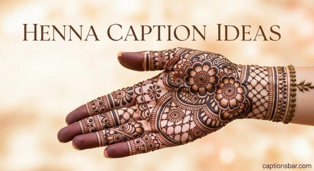 Henna Caption Ideas