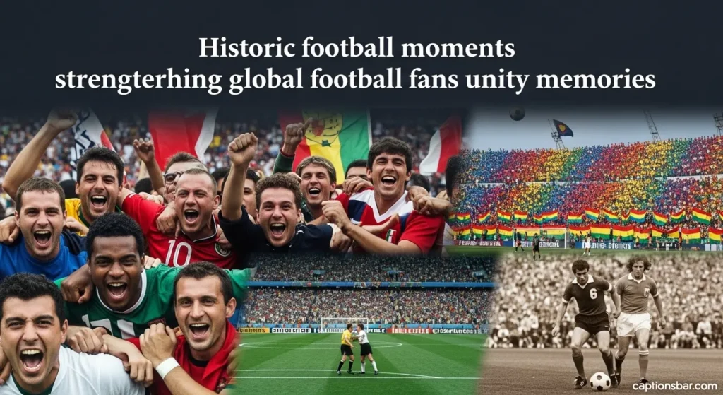 Historic football moments strengthening global football fans unity memories