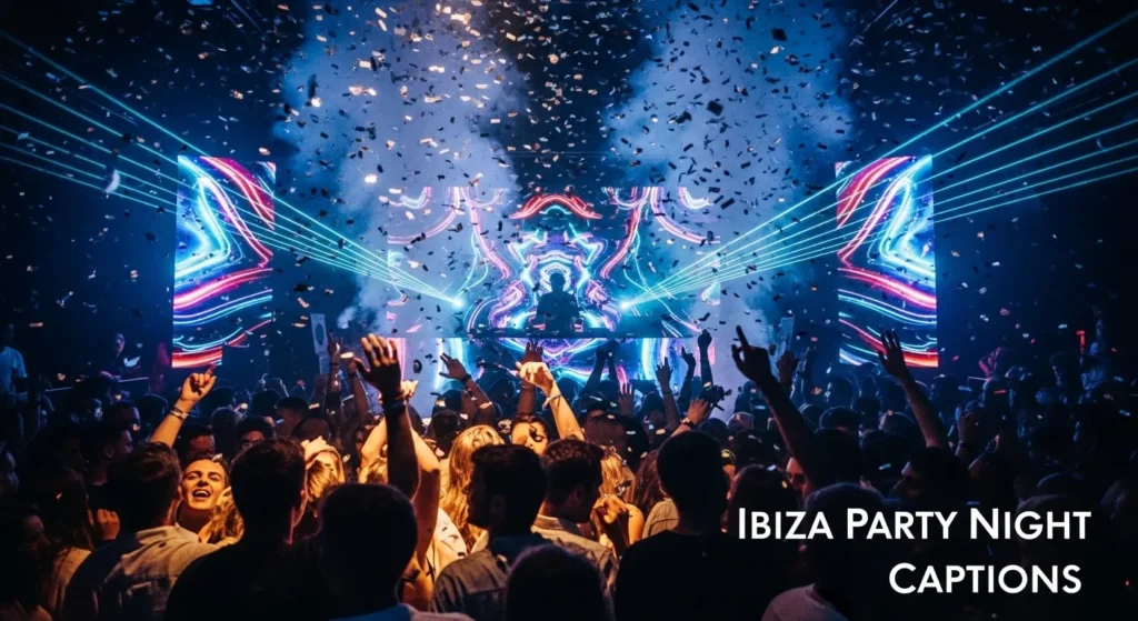 Ibiza Party Night Captions