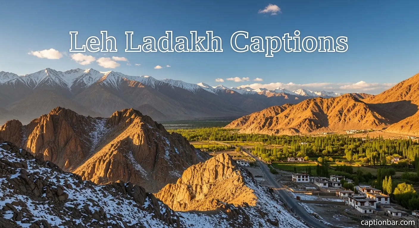 Leh Ladakh Captions
