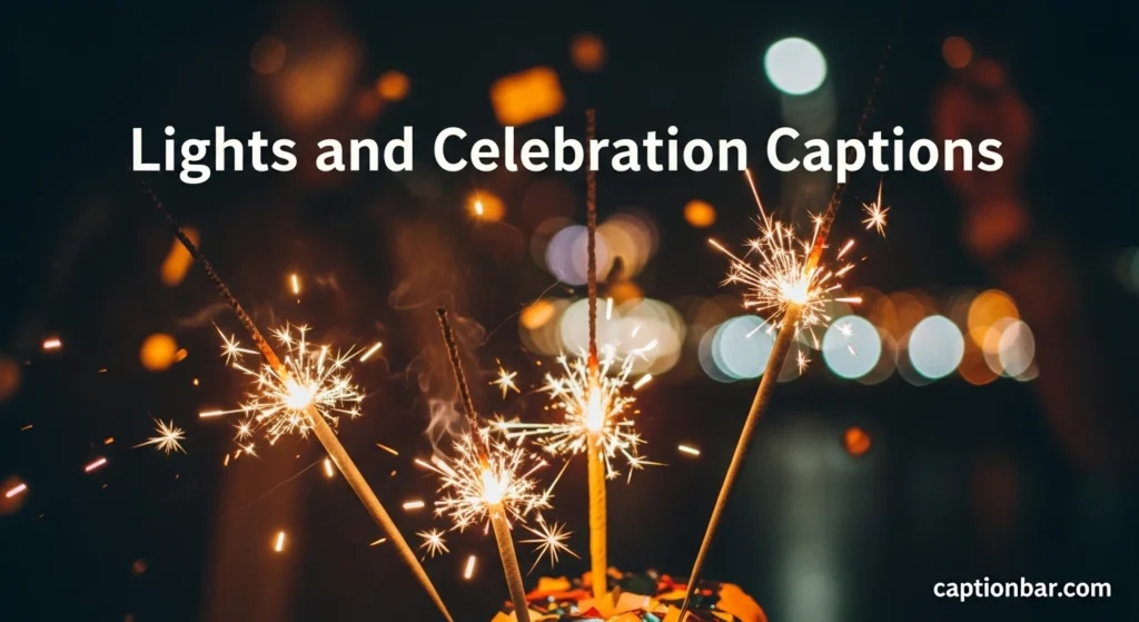 Lights and Celebration Captions