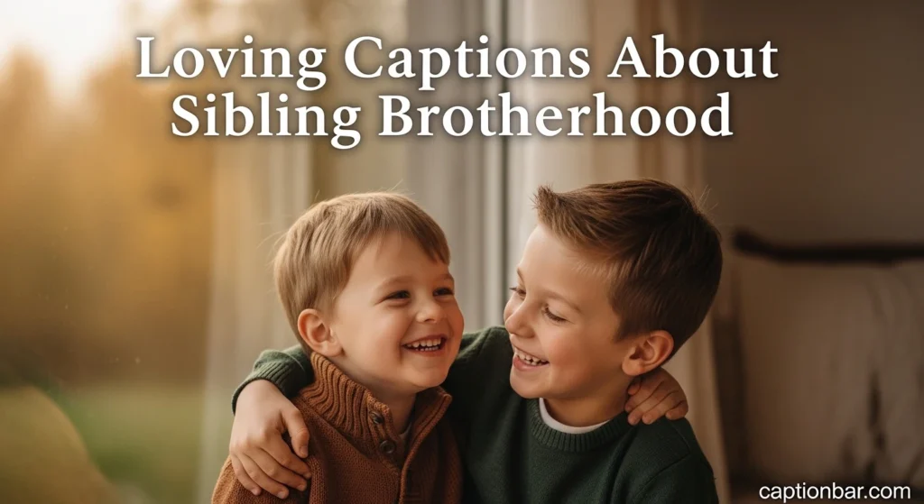 Loving Captions About Sibling Brotherhood
