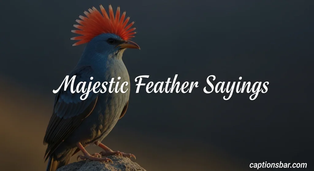 Majestic Feather Sayings