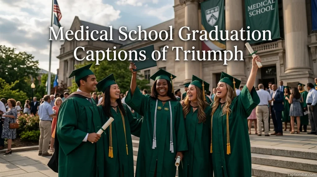 Medical School Graduation Captions of Triumph