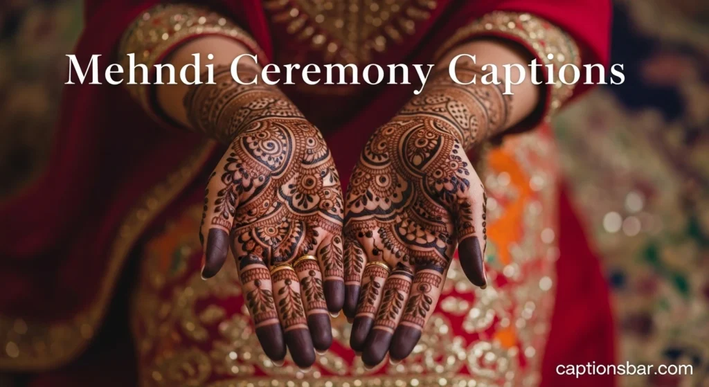 Mehndi Ceremony Captions