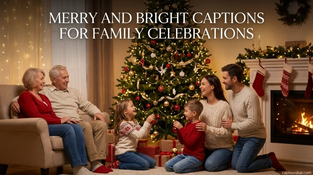 Merry And Bright Captions For Family Celebrations