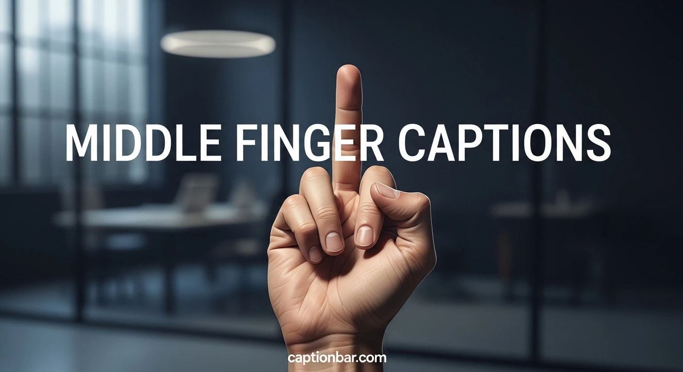 Middle Finger Captions