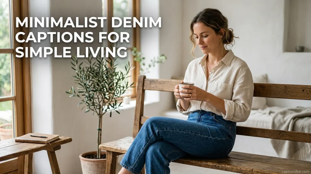 Minimalist Denim Captions for Simple Living