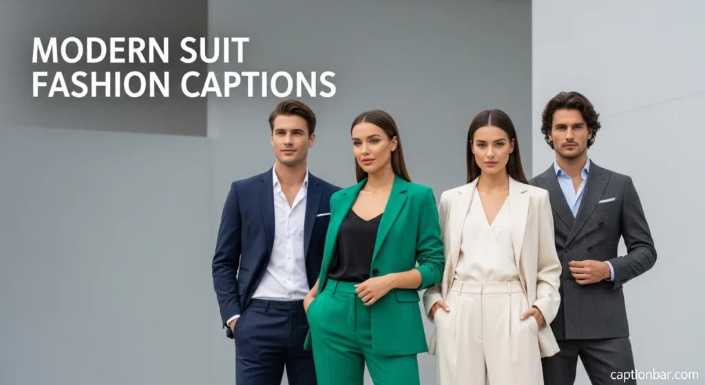 Modern Suit Fashion Captions
