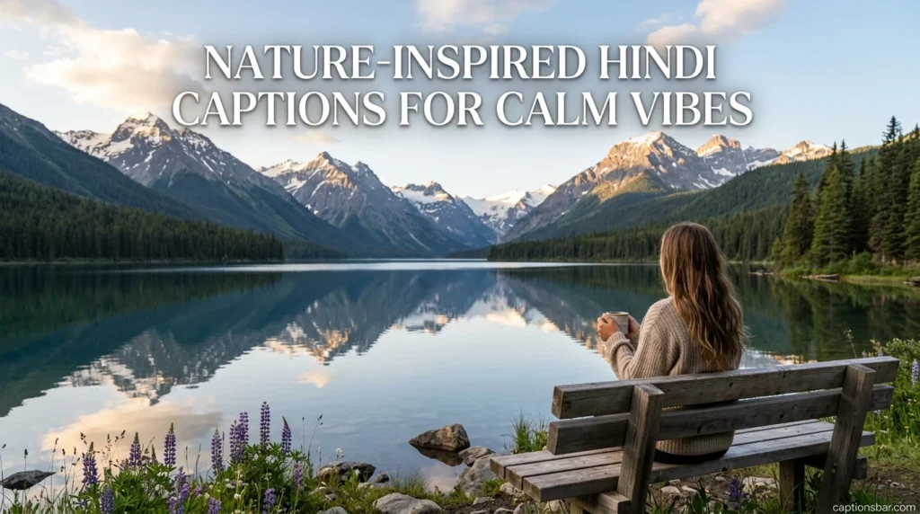 Nature-Inspired Hindi Captions for Calm Vibes