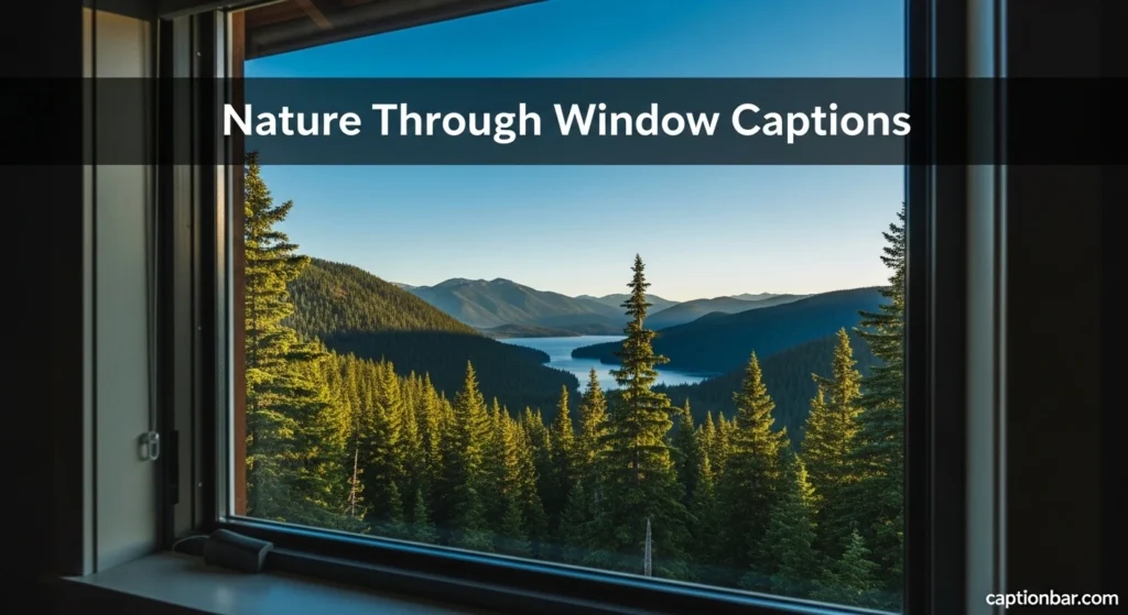 Nature Through Window Captions