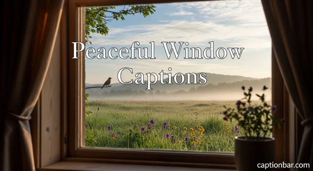 Peaceful Window Captions