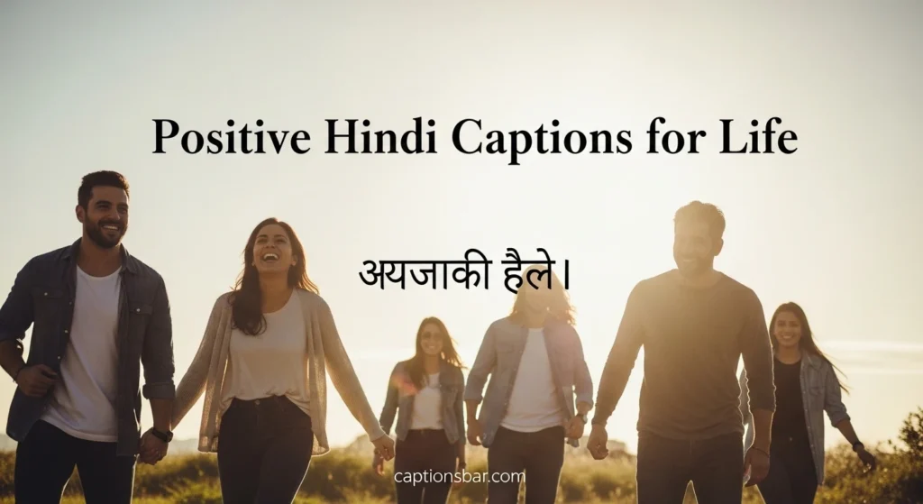 Positive Hindi Captions for Life