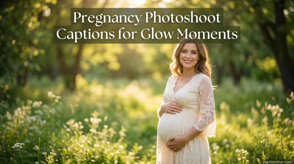 Pregnancy Photoshoot Captions for Glow Moments