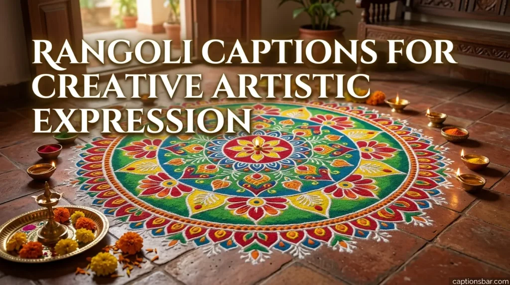 Rangoli captions for creative artistic expression