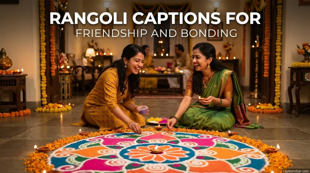 Rangoli captions for friendship and bonding