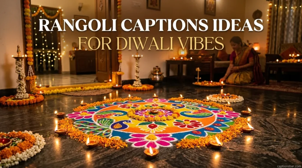 Rangoli captions ideas for Diwali vibes