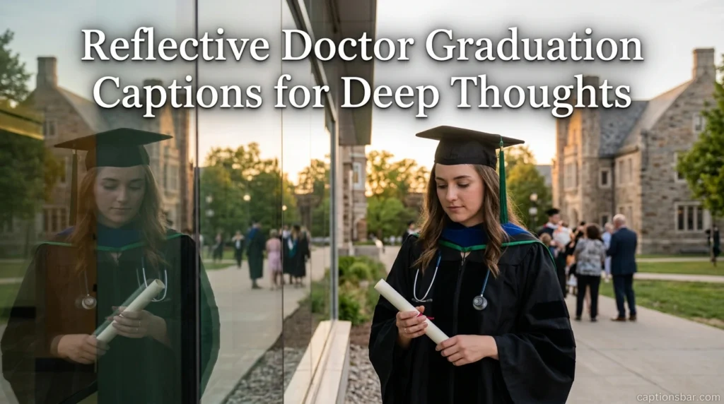 Reflective Doctor Graduation Captions for Deep Thoughts