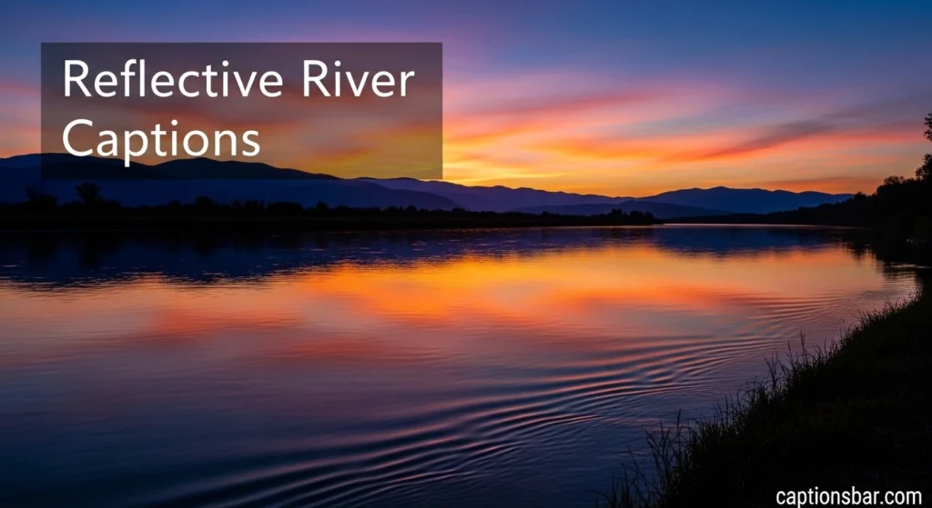 Reflective River Captions