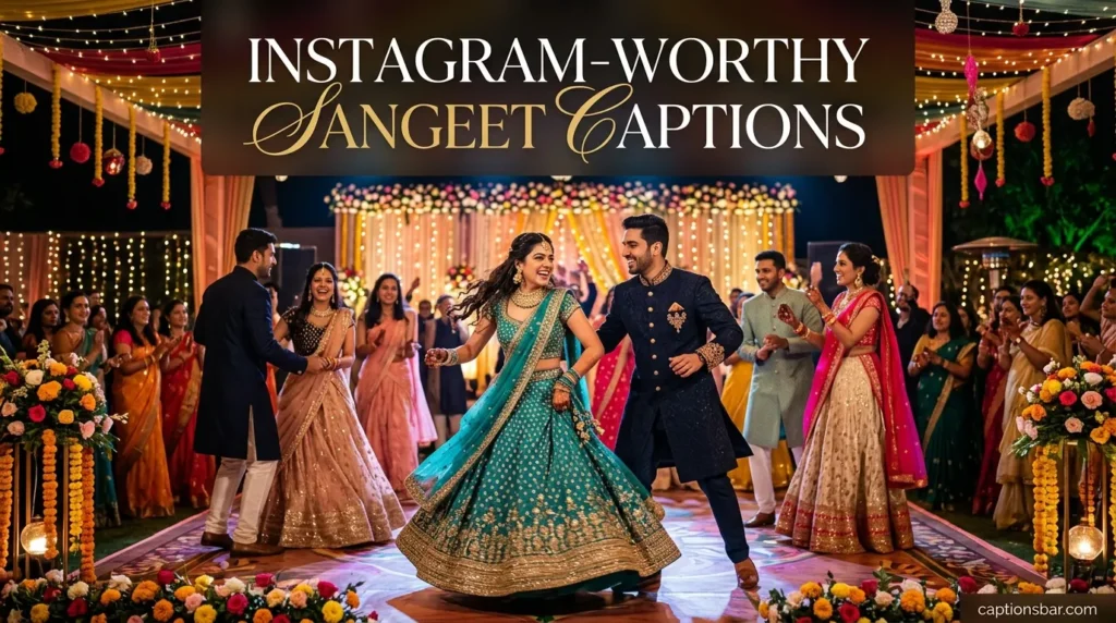 Instagram-Worthy Sangeet Captions