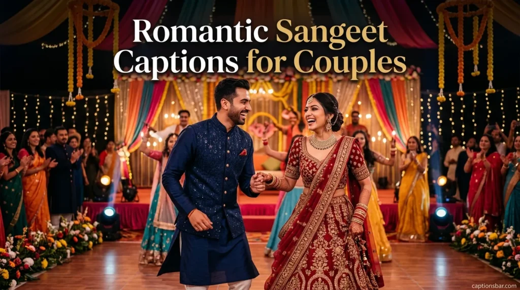Romantic Sangeet Captions for Couples