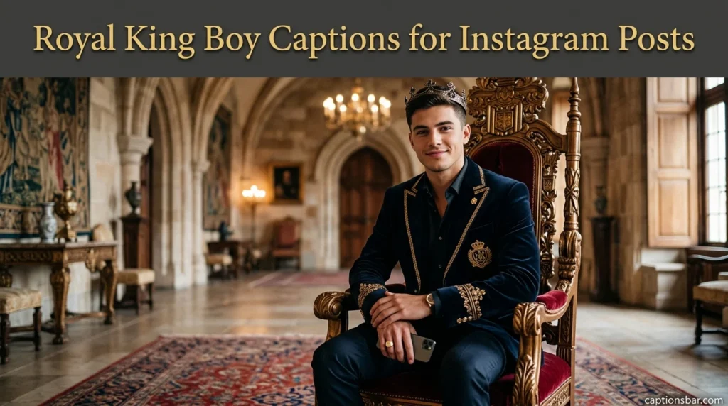 Royal King Boy Captions for Instagram Posts