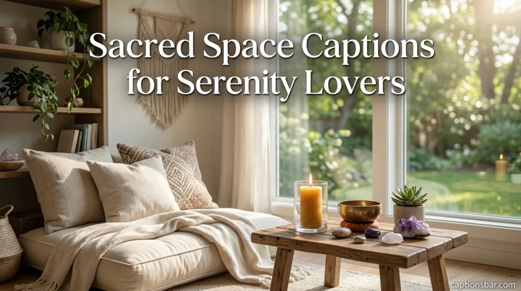 Sacred Space Captions for Serenity Lovers