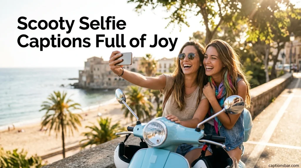 Scooty Selfie Captions Full of Joy