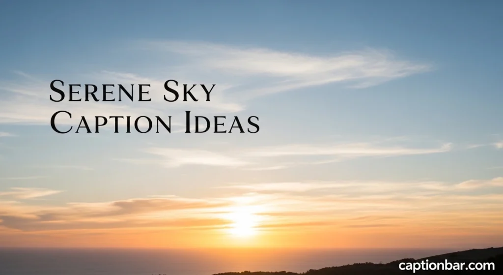 Serene Sky Caption Ideas