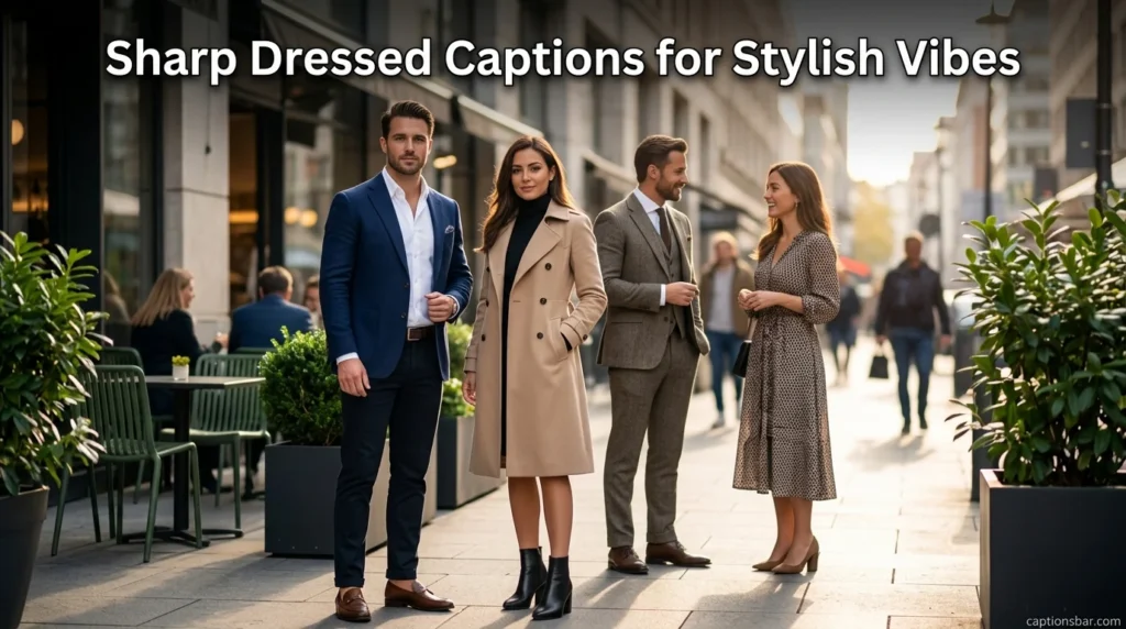 Sharp Dressed Captions for Stylish Vibes