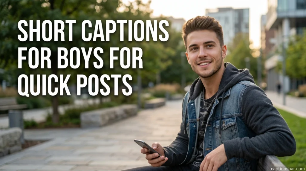 Short Captions for Boys for Quick Posts