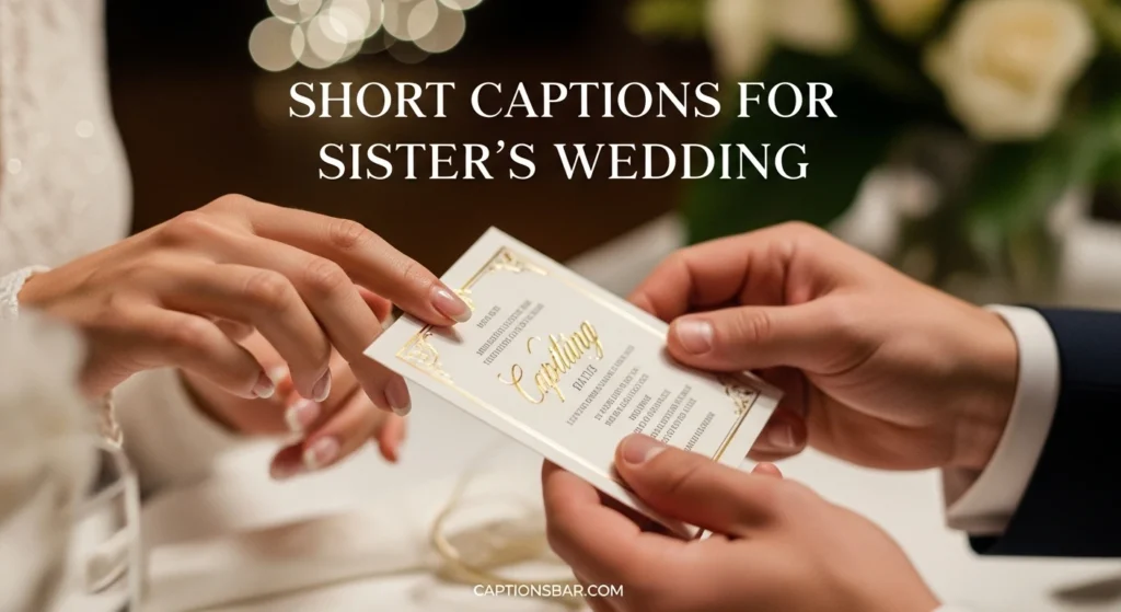 Short Captions for Sister’s Wedding