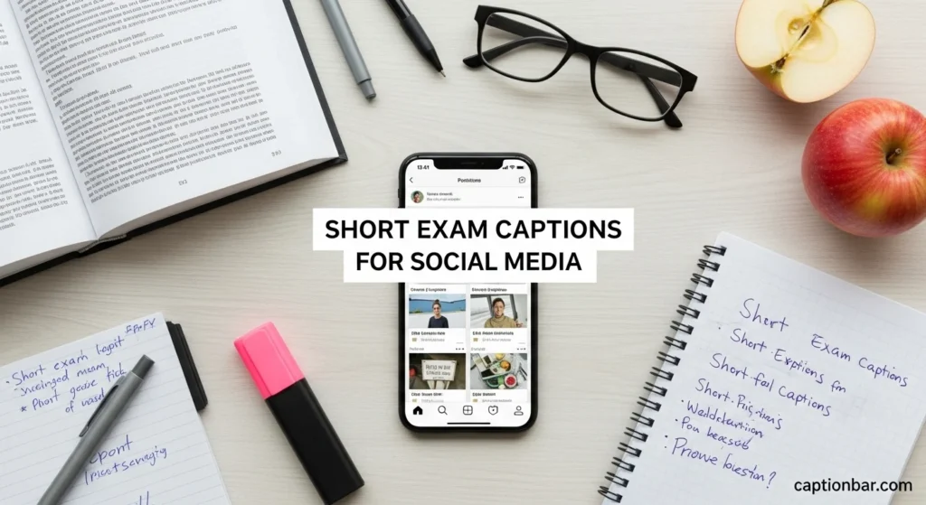 Short Exam Captions for Social Media
