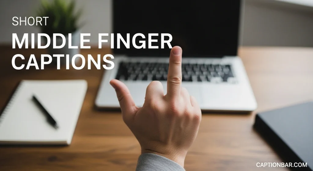 Short Middle Finger Captions