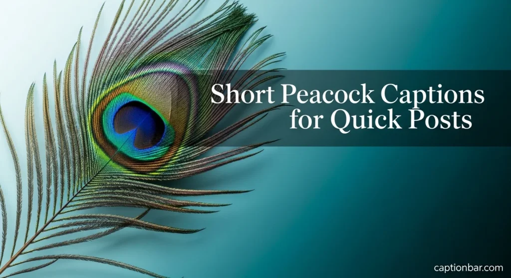 Short Peacock Captions for Quick Posts