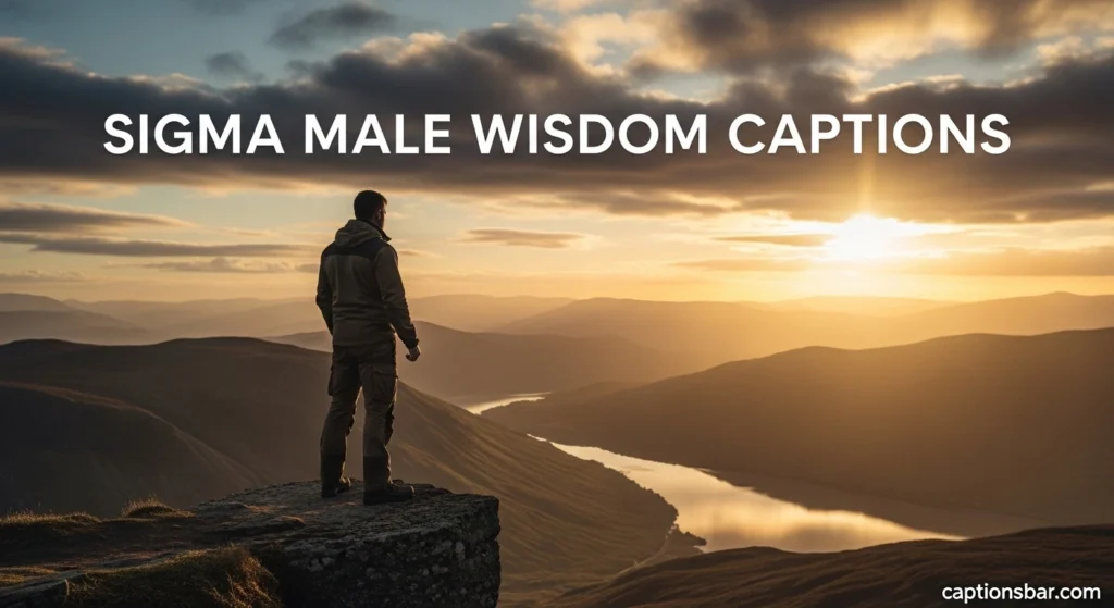 Sigma Male Wisdom Captions