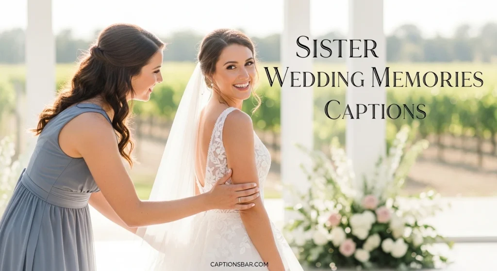 Sister Wedding Memories Captions