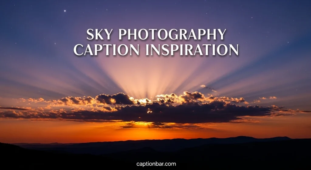 Sky Photography Caption Inspiration