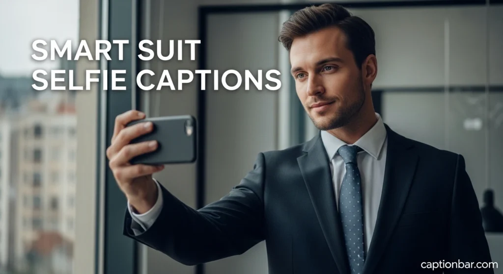 Smart Suit Selfie Captions