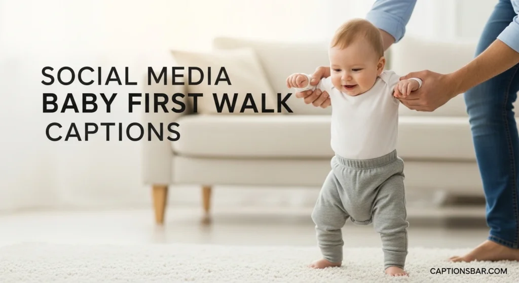 Social Media Baby First Walk Captions