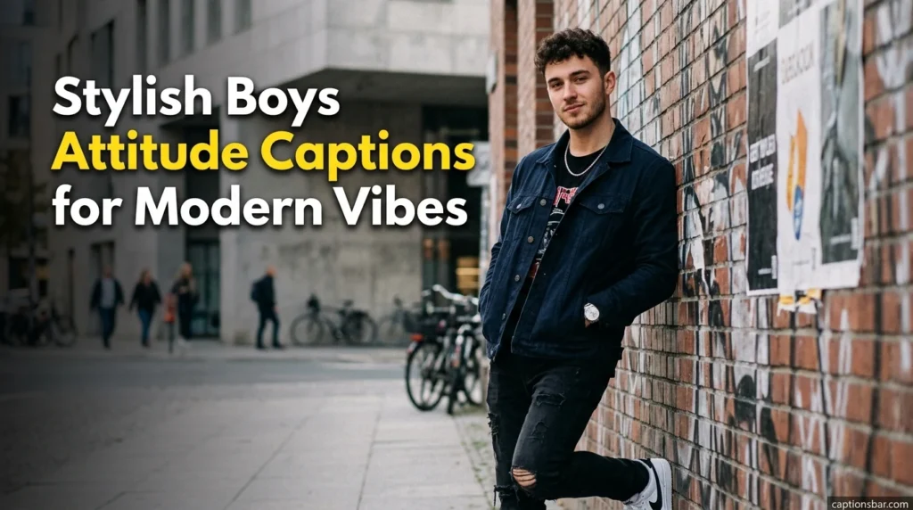 Stylish Boys Attitude Captions for Modern Vibes