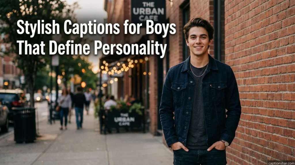 Stylish Captions for Boys That Define Personality