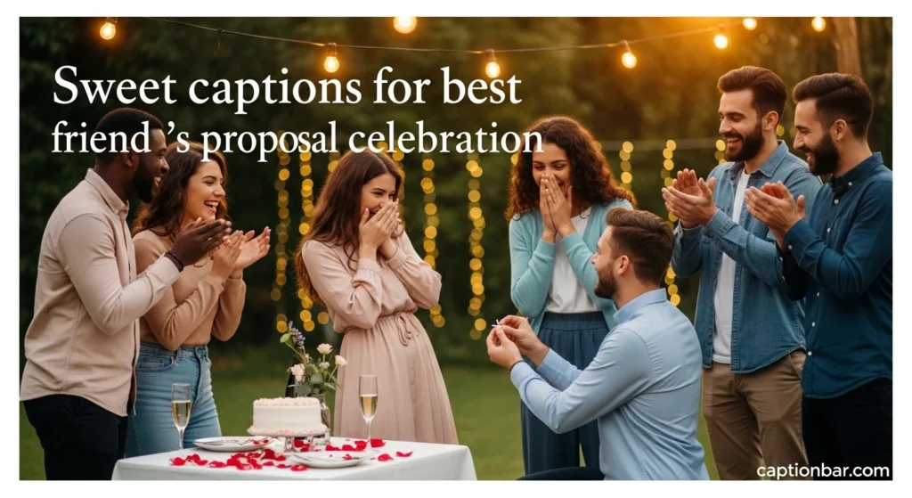 Sweet captions for best friendβs proposal celebration