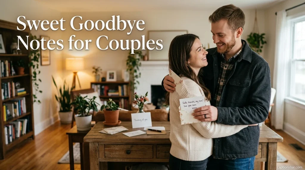 Sweet Goodbye Notes for Couples