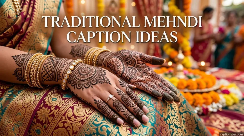 Traditional Mehndi Caption Ideas
